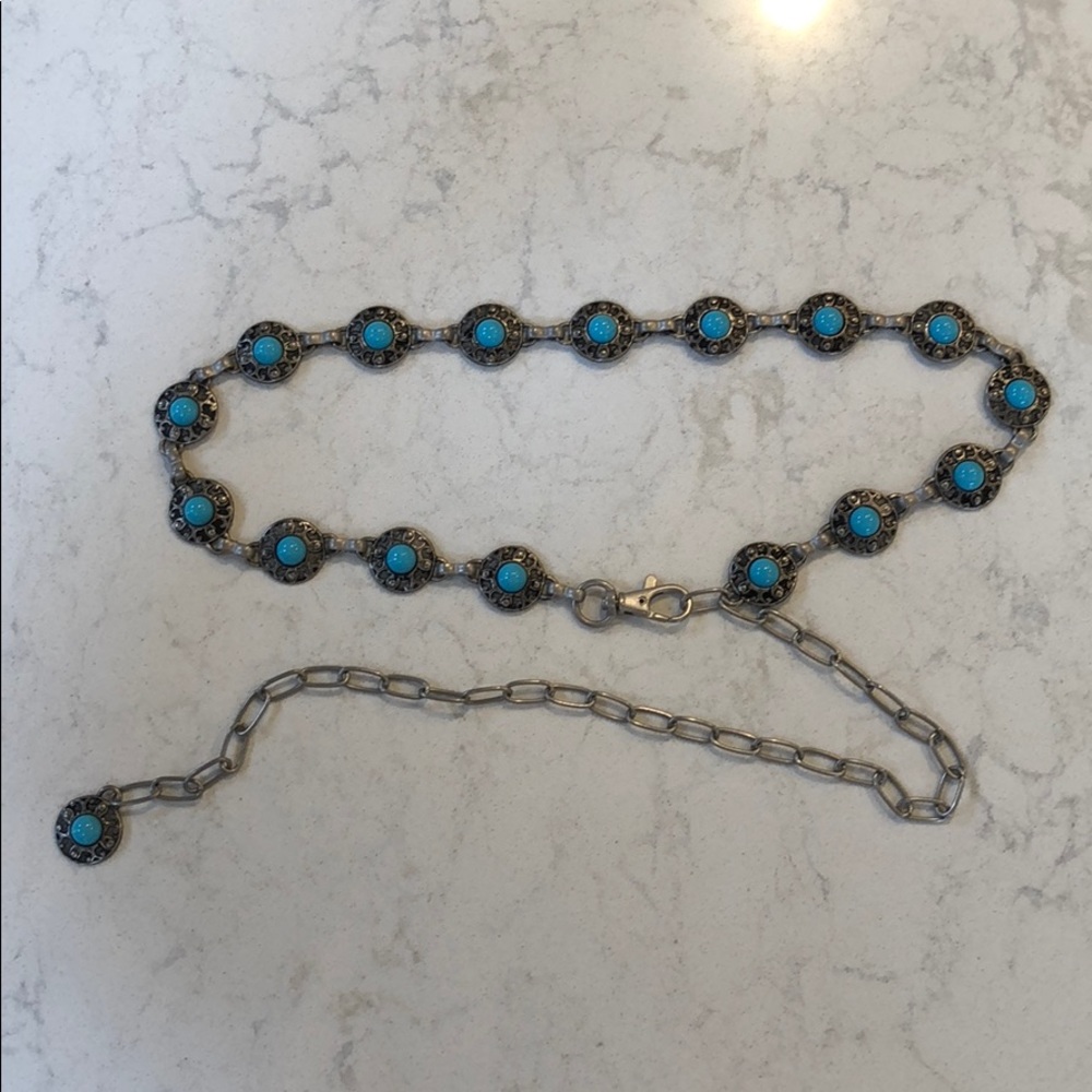 Turquoise Embellished Belt